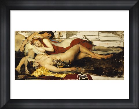 Framed Exhausted Maenides, c.1873-74 Print