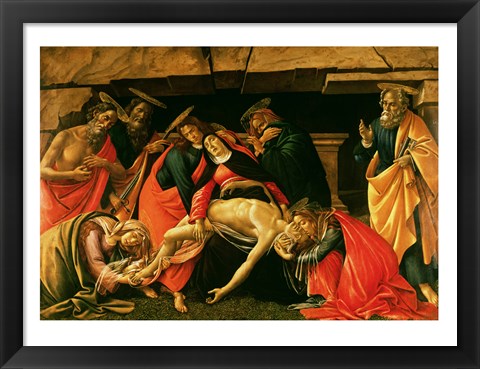 Framed Lamentation of Christ. c.1490 Print