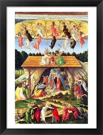 Framed Mystic Nativity, 1500 Print