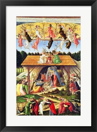 Framed Mystic Nativity, 1500 Print