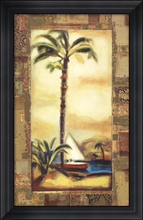 Framed Tropical Gold I Print