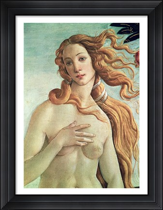Framed Venus, detail from The Birth of Venus, c.1485 Print