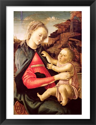 Framed Virgin and Child (Madonna of the Guidi da Faenza) c.1465-70 Print