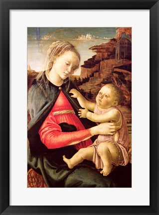 Framed Virgin and Child (Madonna of the Guidi da Faenza) c.1465-70 Print