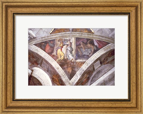 Framed Sistine Chapel Ceiling: Judith Carrying the Head of Holofernes Print
