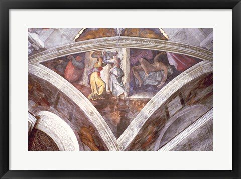 Framed Sistine Chapel Ceiling: Judith Carrying the Head of Holofernes Print