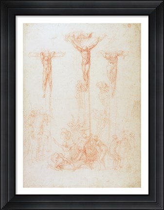 Framed Study of Three Crosses Print