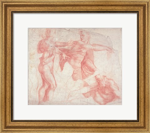 Framed Studies of Male Nudes Print