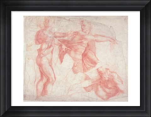 Framed Studies of Male Nudes Print