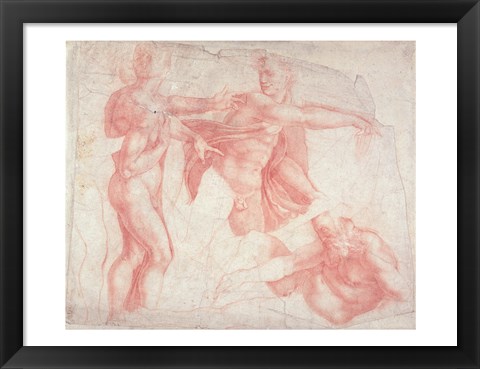 Framed Studies of Male Nudes Print