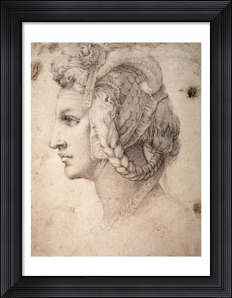 Framed Study of Head Print