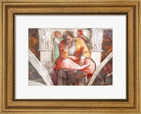 Framed Sistine Chapel Ceiling: The Prophet Jeremiah Print