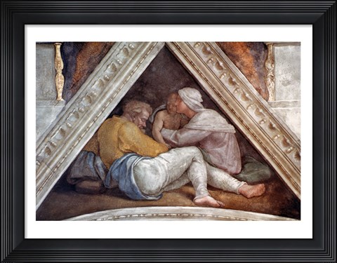 Framed Sistine Chapel Ceiling: The Ancestors of Christ Print