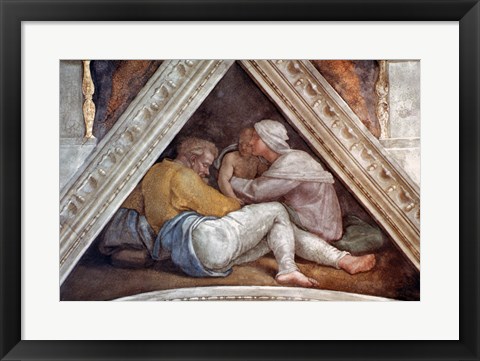 Framed Sistine Chapel Ceiling: The Ancestors of Christ Print