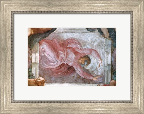 Framed Sistine Chapel Ceiling: God Dividing Light from Darkness Print