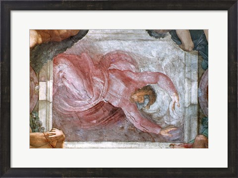 Framed Sistine Chapel Ceiling: God Dividing Light from Darkness Print
