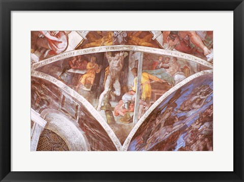 Framed Sistine Chapel Ceiling: Haman Print