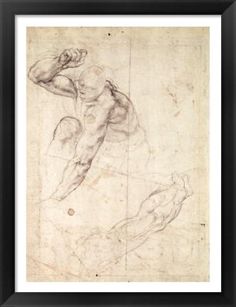 Framed Male figure study Print