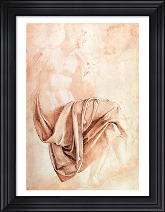 Framed Inv. 1887-5-2-118 Recto (W.10) Study of drapery Print