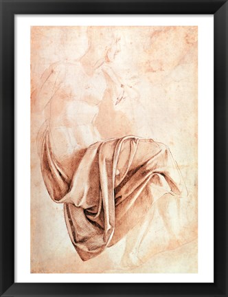 Framed Inv. 1887-5-2-118 Recto (W.10) Study of drapery Print