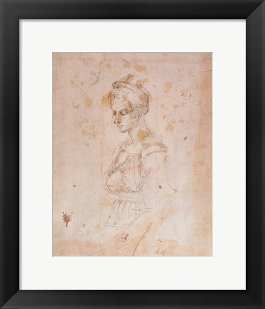 Framed W.41 Sketch of a woman Print