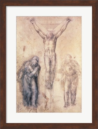 Framed Inv.1895-9-15-509 Recto W.81 Study for a Crucifixion Print