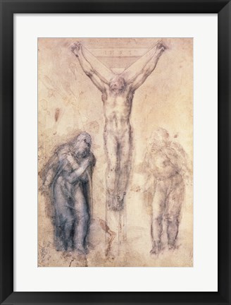 Framed Inv.1895-9-15-509 Recto W.81 Study for a Crucifixion Print