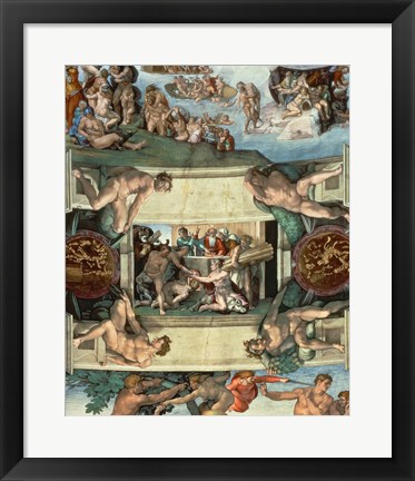 Framed Sistine Chapel Ceiling (1508-12): The Sacrifice of Noah, 1508-10 Print