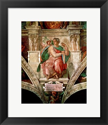 Framed Sistine Chapel Ceiling: The Prophet Isaiah Print