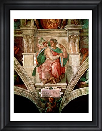 Framed Sistine Chapel Ceiling: The Prophet Isaiah Print