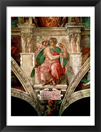 Framed Sistine Chapel Ceiling: The Prophet Isaiah Print