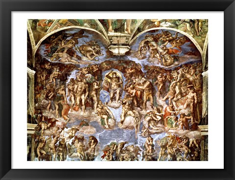 Framed Sistine Chapel: The Last Judgement, 1538-41 Print