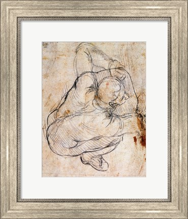 Framed Study for the Last Judgement Print