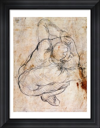 Framed Study for the Last Judgement Print