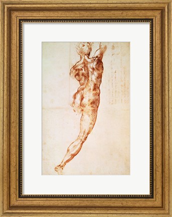 Framed Nude, study for the Battle of Cascina Print