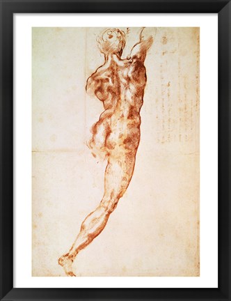 Framed Nude, study for the Battle of Cascina Print