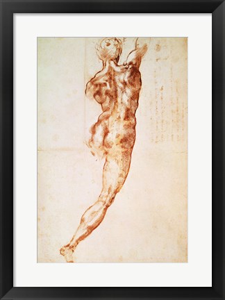 Framed Nude, study for the Battle of Cascina Print