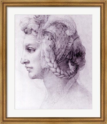 Framed Ideal Head of a Woman, c.1525-28 Print