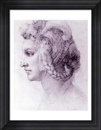 Framed Ideal Head of a Woman, c.1525-28 Print