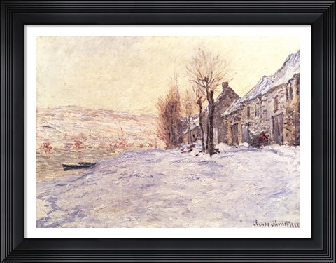 Framed Lavacourt under Snow, c.1878-81 Print