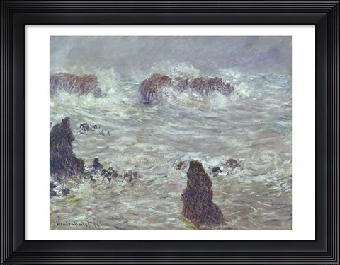 Framed Storm, off the Coast of Belle-Ile, 1886 Print