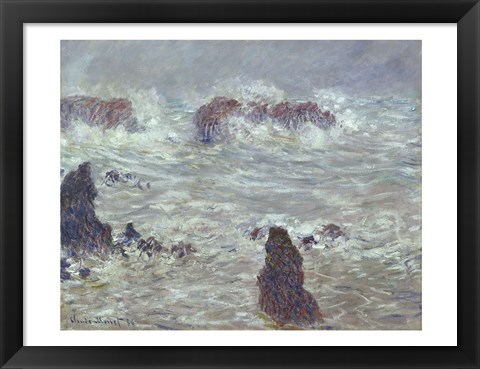 Framed Storm, off the Coast of Belle-Ile, 1886 Print