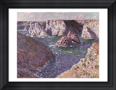 Framed Rocks of Belle Ile, 1886 Print