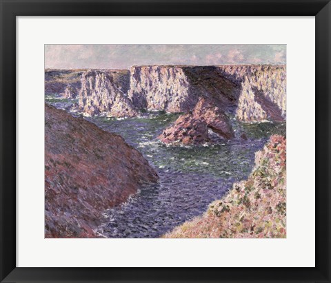 Framed Rocks of Belle Ile, 1886 Print