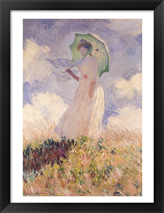 Framed Woman with Parasol turned to the Left, 1886 Print