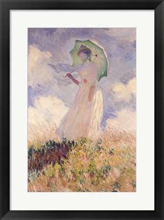 Framed Woman with Parasol turned to the Left, 1886 Print