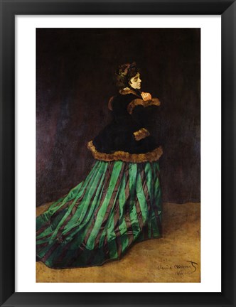 Framed Camille, or The Woman in the Green Dress, 1866 Print