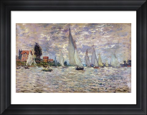 Framed Boats, or Regatta at Argenteuil, c.1874 Print