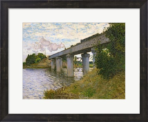 Framed Railway Bridge at Argenteuil, c.1873-4 Print