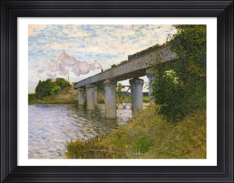 Framed Railway Bridge at Argenteuil, c.1873-4 Print